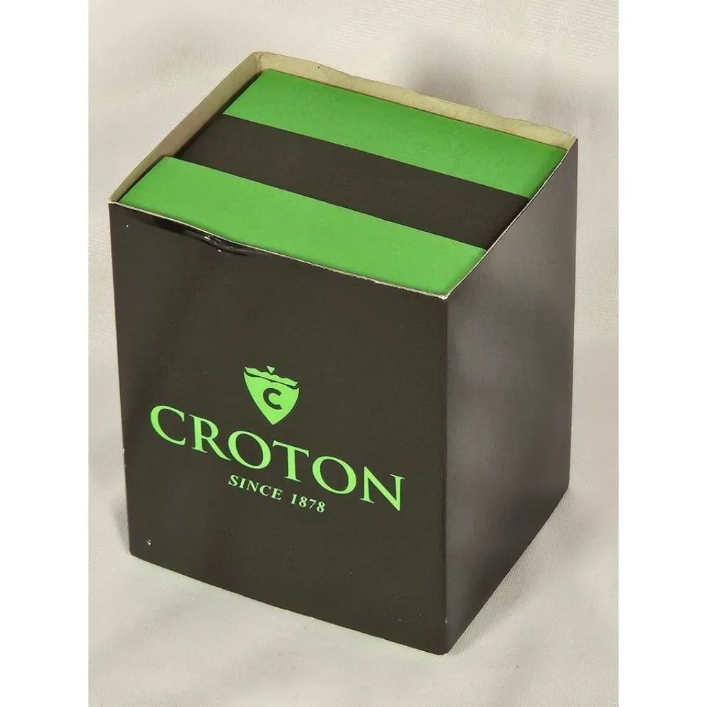 Women's Croton Manhattan Watch, Gold‎ Tone Rhinestone Bezel - NIB